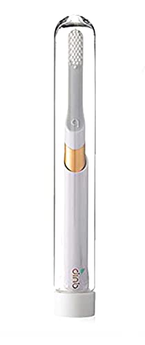 Quip Metal Electric Toothbrush - Electric Brush and Travel Cover Mount - Gold Metal (Color) - Frustration Free Packaging