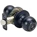 Designers Impressions Ashland Design Matte Black Entry Door Knob Kwikset Keyway (We Key Lock Orders Alike for Free)