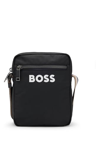 BOSS Hommes Catch 3.0 Sac à bandoulière en tissu structuré avec logo en relief
