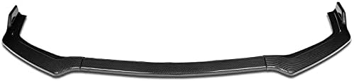 PU/515/PCF Carbon Fiber Print GT-Style Front Bumper Body Kit Splitter Lip 3PCS Compaitble with 2018-2020 Mustang