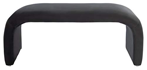 SAFAVIEH Home Collection – Tenko Curved Velvet Bench, Modern Minimalist
