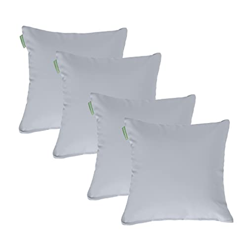Gardenista Jardin Coussin de 18 Pouces pour Meubles de Jardin | Couverture en Polyester résistant à l'eau Facile à Nettoyer | Confortable Les chaises en rotin et la décoration de Patio (Gris, 4)