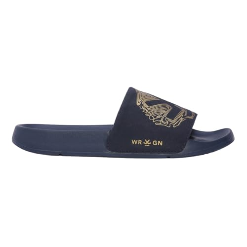 Image of WROGN Men's Anti-slip Sliders | Lightweight EVA Sole | | Gold HD Print