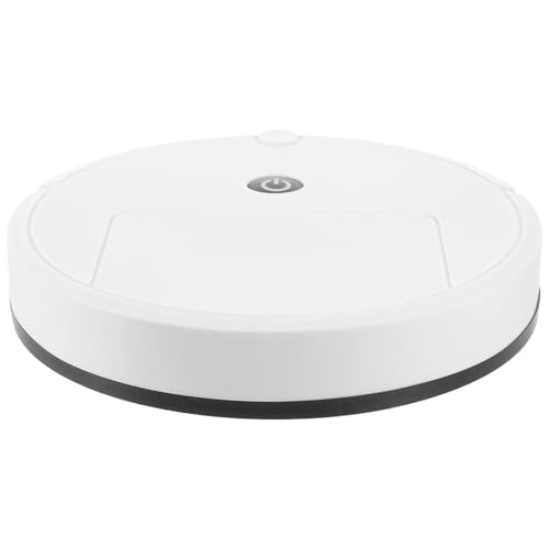 Mobestech Robot Balayeur Automatique Blanc Usb, Nettoyeur de Sols Intelligent Fonction Serpillière Intégrée, Robot Laveur de Sols Rechargeable pour Nettoyage sans Effort, Usage Domestique