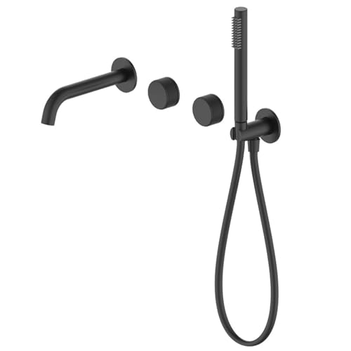 Ensemble de robinet de douche mural et mitigeur d'eau chaude et froide en or