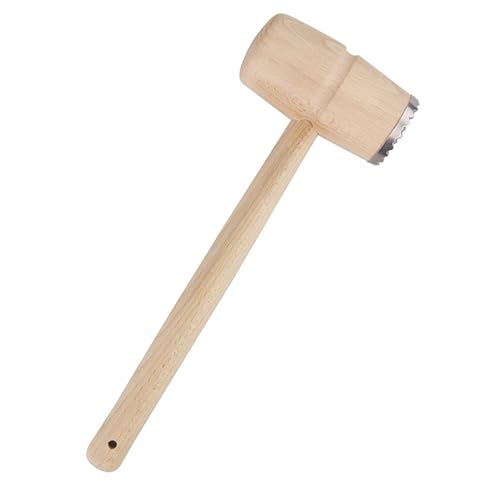 Tala FSC Meat Mallet with Metal and Beechwood End Beige 5.2 x 9.5 x 29 cm