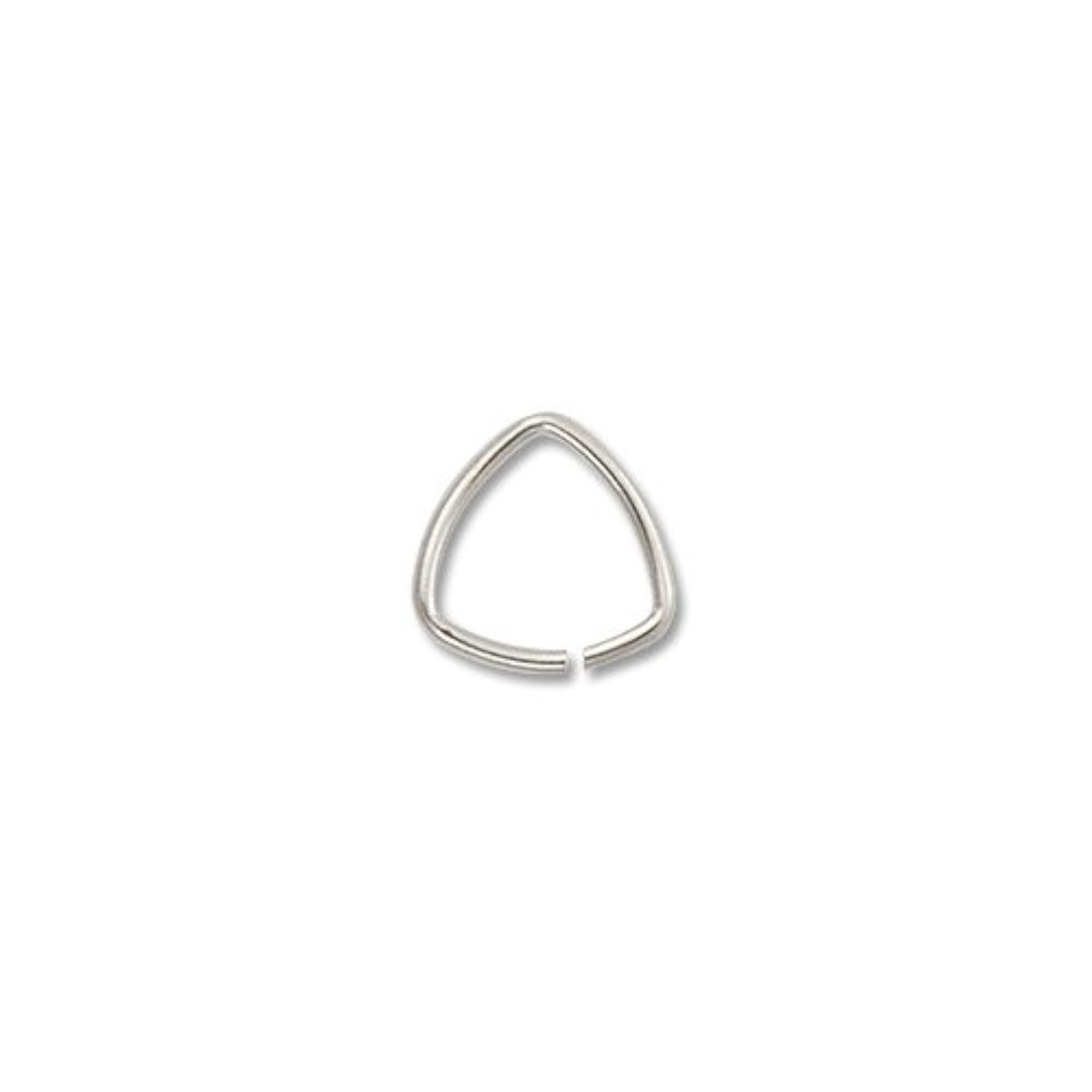 10Pcs Silver Plated Triangle Open Jump Rings