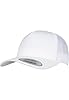 FLEXFIT Trucker Cap, Classic Trucker Hat, Baseball Trucker Cap with 5-Panel and Mesh Back, Adjustable Baseball Hat with Plastic Closure, Headwear, Unisex, Colour: White, Size: One Size #2