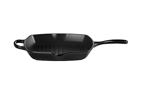 Grelha Quadrada 26cm - Signature, Ferro Fundido, Black Ônix, Le Creuset