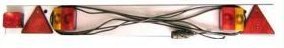 Image of Heavy Duty 4ft 6'' Trailer Board With Brake Lights, Hazard Lights, Fog Lights - Long 6 Metre Cable - 7 Pin Power Connector