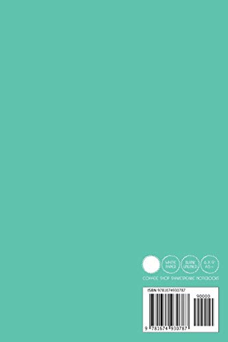 Image of 365 Day Journal Undated Mint Aqua Book: Page Per Day Blank Notebook Diary Planner, Numbered 1-366, Plain Unlined Paper, Minimalist Design, Deco Numbers