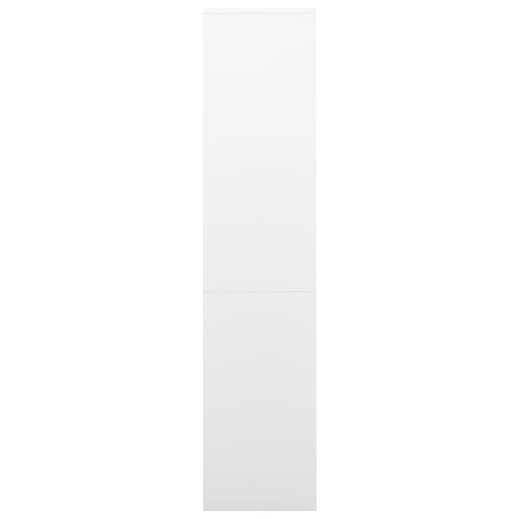 vidaXL Büroschrank Aktenschrank Metallschrank Universalschrank Stahlschrank Aufbewahrungsschrank Büromöbel Schrank Lagerschrank Weiß 90x40x180cm Stahl