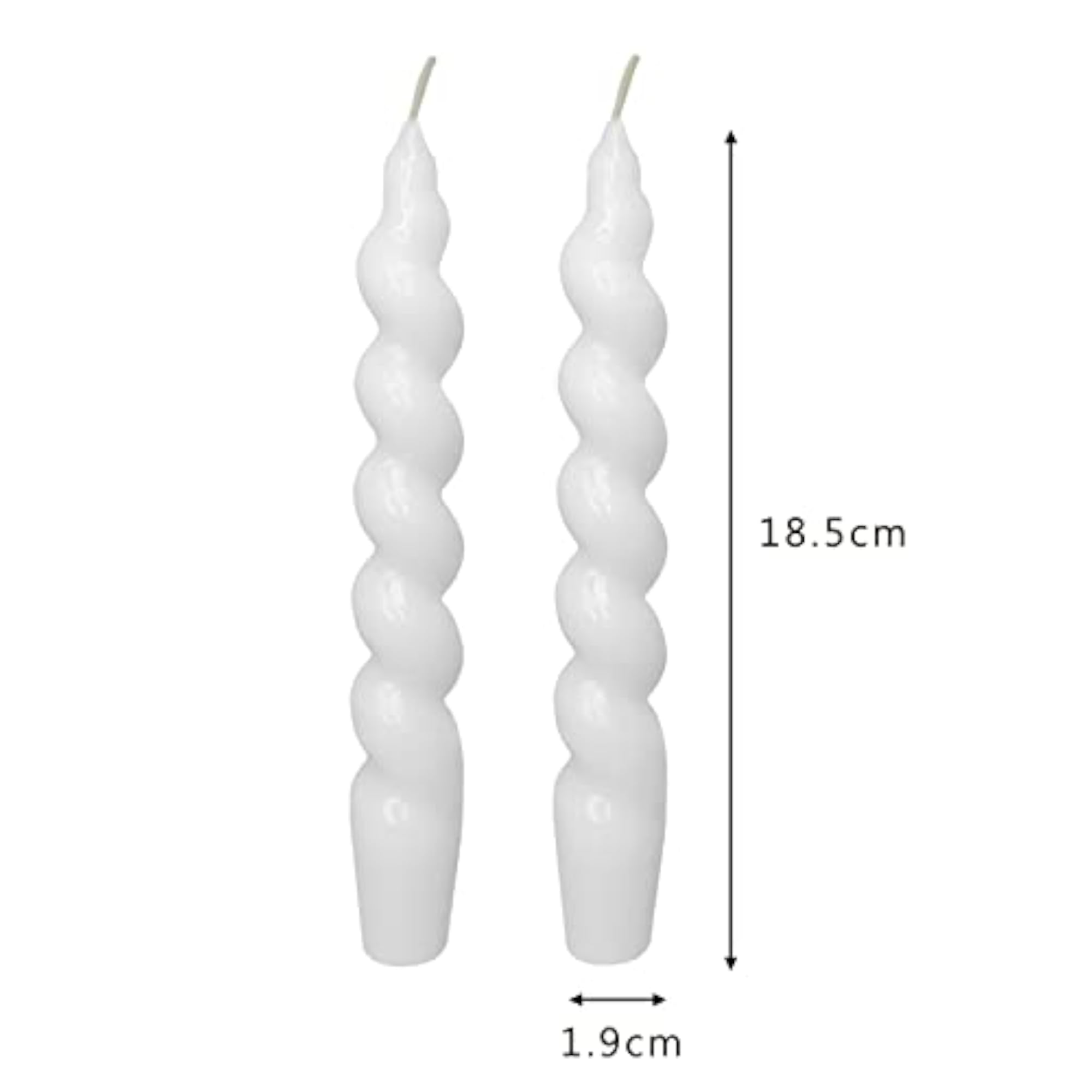 Spiral Taper Candles Twisted Candlesticks - 2pcs
