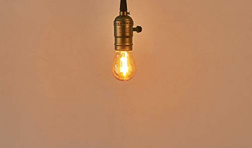 Panledo 2 Watt Vintage Edison Led Bulbs, Globe Led Filament Bulb, 2200K Ultra Warm Light, E26 Medium Base, A15 Amber Glass Antique Gold Tint, 25W Incandescent Replacement, Dimmable, Pack Of 6 #TOP4