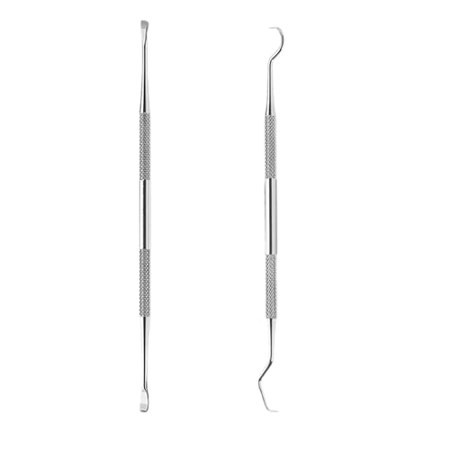 Dentalhygiene-Set zur Entfernung von Plaque und Zahnstein, Hund Zahnreiniger Doppelkopf Zahnpflege Set Dental 2er Professionelle Zahnreinigung, Zahnsteinentferner,Zahnsonde Scaler Aus Edelstahl,Haus