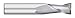 Titan TC10004 Solid Carbide End Mill, Regular Length, 2 Flute, Square End, 30 Degree Helix, Uncoated, 1/16" Size, 1/8" Shank Diameter, 1-1/2" Overall Length, 1/4" Cutting Length