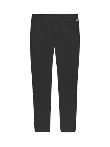 Pantalon Homme Tommy Jeans en Coton Noir Confortable pour Éviter les Tissus Rigides