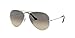Ray-Ban Unisex RB3025 Classic Aviator Sunglasses, Silver/Clear Gradient Grey, 58 mm