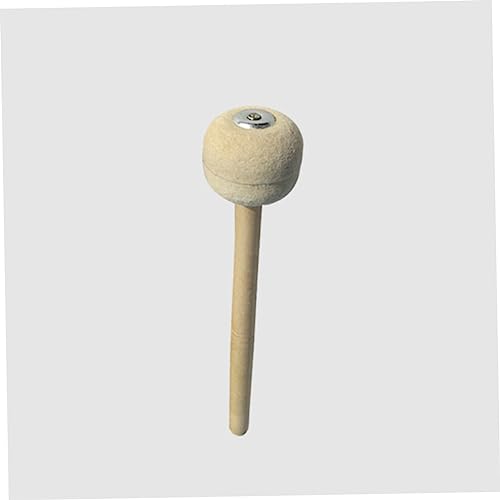 Baqueta para caja Hemoton con punta de fieltro de lana y mango de madera de arce, accesorio duradero para batería y percusión miniatura 5