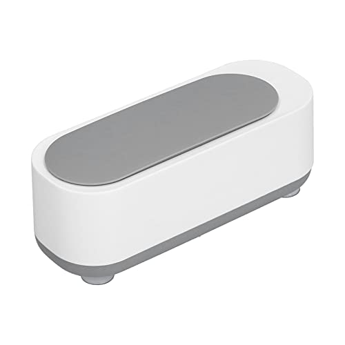 RASTKY Limpiador Portátil de Dentaduras Postizas de Joyería, Mini Máquina de Limpieza con Vibración de Alta Frecuencia, Limpieza Completa de 360° para el Hogar, Material ABS