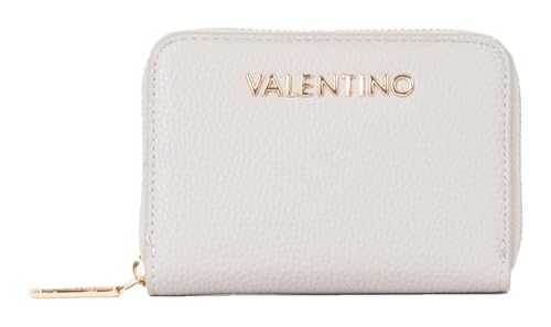 Porte-monnaie Valentino Femke gris clair petit portefeuille zippé femme