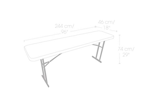 Lifetime 80177 Folding Conference Training Table, 8 Feet, White Granite #TOP4