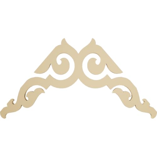 Ekena Millwork GPP036X021X100ROT Rotherham Architectural Grade PVC Gable Pediments, 36"W x 21"H x 1"P (14/12) Pitch