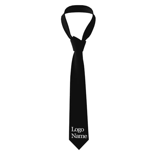 Shin Fashion Men's Formal Necktie Customized Logo&Company Name Work Uniforms Lightweight Office Costume One Size
