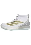 Adidas Men's Adizero Impact+ 2.0 Turf Mid Top Baseball, White/Gold Metallic/Gold Metallic, 9