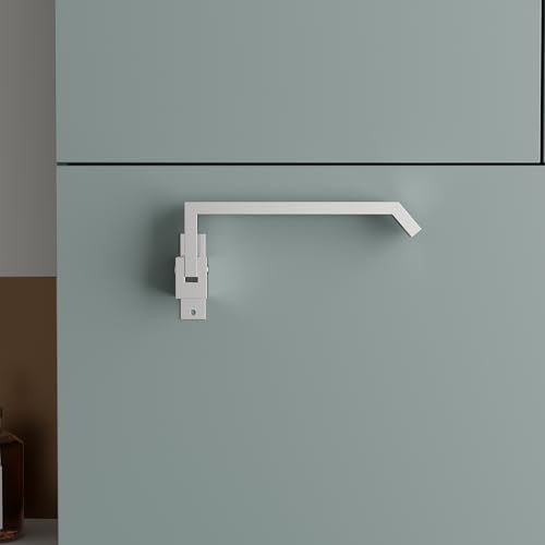 Image of USF Bath Accessories Foldable Stainless Steel Towel Hanger for Bathroom | Premium Napkin & Hand Towel Holder | Towel Ring | Wall Mounted Chrome Finish Bathroom Accessories