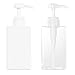 TOPBATHY 2 szt. butelka z pompką, dozownik do pompki, podróżne napełnianie, pompka, dozownik żelu, do mycia ręcznego, mycia płynów, dozownik mydła z pompką, do kuchni, łazienki, na zewnątrz, 450 ml, przezroczysty + biały