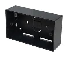 Durable Black 2-Gang Back Box - Universal Pattress Box for Electrical Fittings Flush Mount & Surface Installations - Image 2