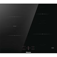 Hisense HI6421BSC 60cm Built-In Induction Hob, 4 Zones, 7200W Power, Touch Control, Power Boost, Child Lock, Black Glass