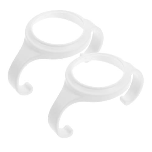 BAZEITFLOW 2 piezas Mango Ergonómico para Biberón Antiescaldad Asas Portátiles de PP y Tpe para Bebés Accesorio Cómodo y Duradero Compatible con Biberones Tercera Generación