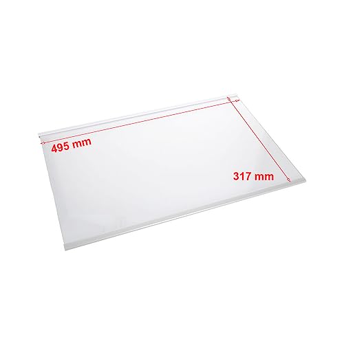 JCSPARES® - Ripiano Frigorifero In Vetro 495 x 317 mm Compatibile Per Frigo Whirlpool Bauknecht Ariston Ed Ulteriori