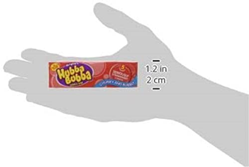 Hubba Bubba Chewing Gum, Seriously Strawberry, 20 Packs of 5 Pieces