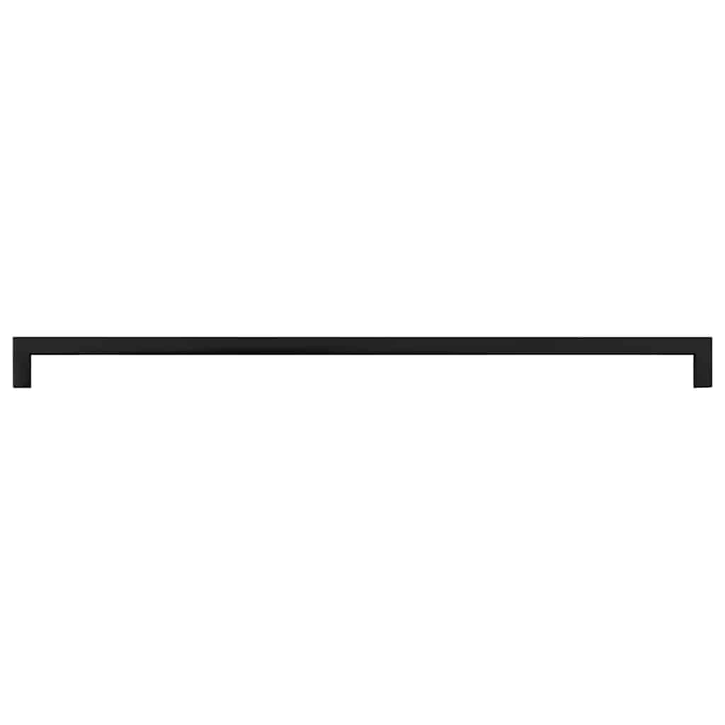 Maniglie per mobili, 5 pezzi, colore nero, in acciaio inox, 480 mm, distanza di 480 mm, maniglie per cassetti, moderne, per cucina, comò, guardaroba con verniciatura a polvere, viti