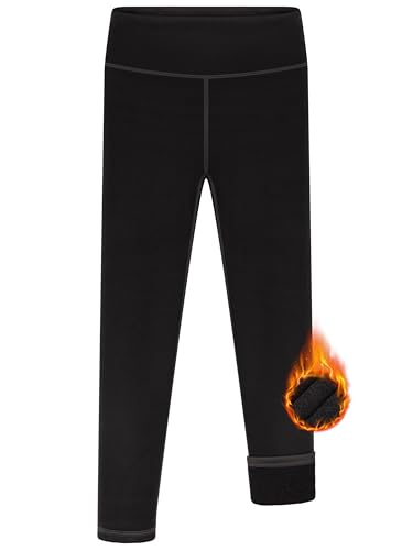 Resinta Girl Active Fleece Lined Leggings Winter Warm High Waisted Yoga Pants Kids Athletic Thermal Tights