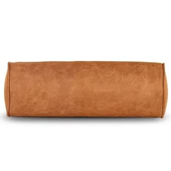 WWW.THROWPILLOW.IN Faux Leather Bolster Cushion Cover (10X24) Set of 1