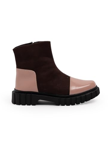 Image of Creattoes Slip-On Zipper Boots for Women & Girls - Trendy, Comfortable, and Easy to Style | CR105