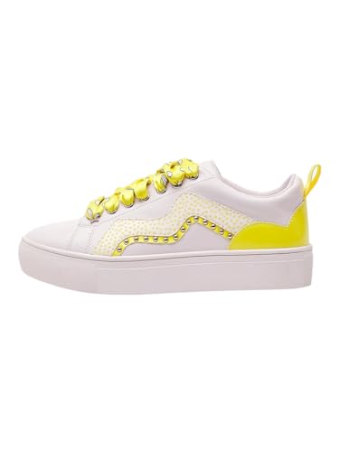 MANILA GRACE Chaussures Femme S609LU Baskets Low Top Blanc Jaune 36