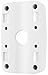 Hanwha Techwin SBP-300PMW1 Pole Mount Adapter, White for use with SBP-300WMW, SBP-300WMW1 and SBP-390WMW2 Wall Mounts; Stainless Steel Mounting Straps Included