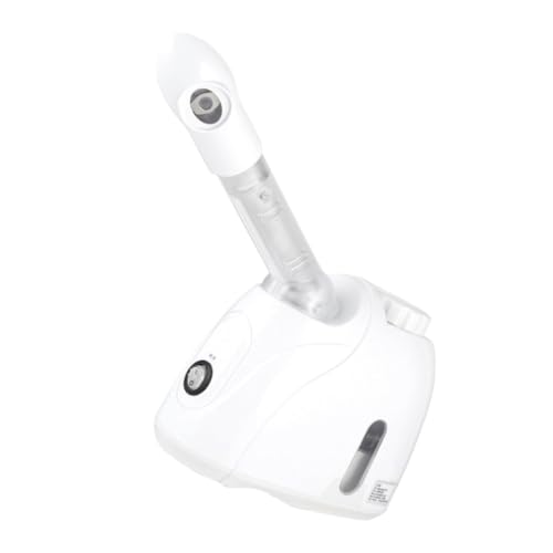 Appareil de beauté faciale à vapeur STOBAZA blanc compact avec vibrations