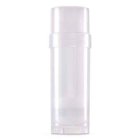 6 ct. Deodorant Twist-up Empty Containers (Natural) - for lotion bar, heel balm etc. (2 oz.) - Empty Deodorant Tubes (Clear)