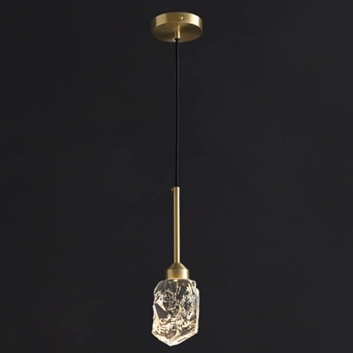 Éclairage suspendu salon et chambre avec lustre en cristal doré contemporain
