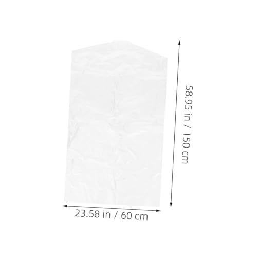 Cabilock 25pcs Clear Plastic Garment Bags Clothes Storage Carrying Bags for Coats Suits Dresses Lightweight Dustproof Covers for Travel Storage3