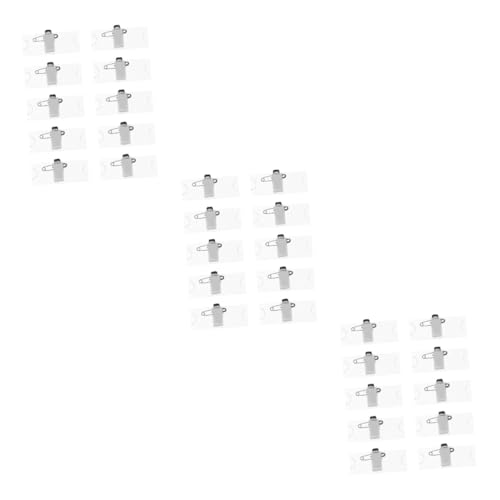Lot de 30 porte-badges transparents DOITOOL avec clip et épingle pour événements