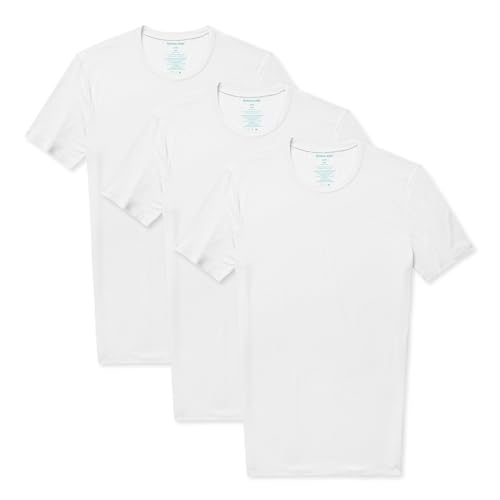 Tommy John Men's Crew Neck Undershirt, Second Skin Fabric, Slim Fit T-Shirt with Stay Tuck Design