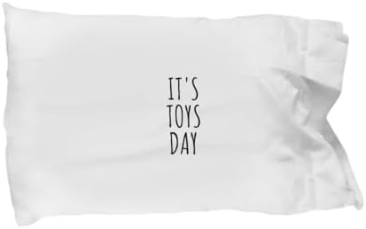 EzGift It's Toys Day Pillowcase Funny Gift Idea for Hobby Lover Addict Quote Fan Gag Present Joke Pillow Cover Case 20x30 image 3