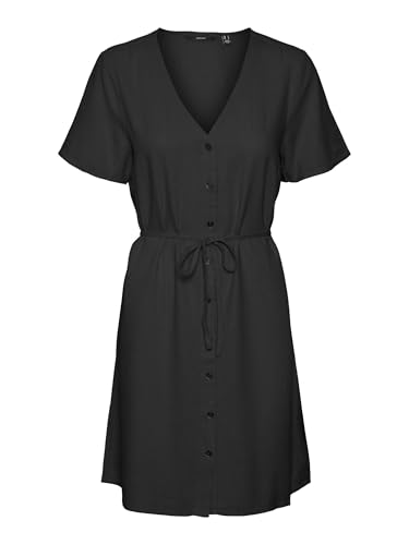 Robe col en V VERO MODA Vmmymilo la quintessence du drapé fluide